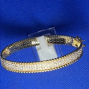 Gold Tone Cubic Zirconia Bracelet